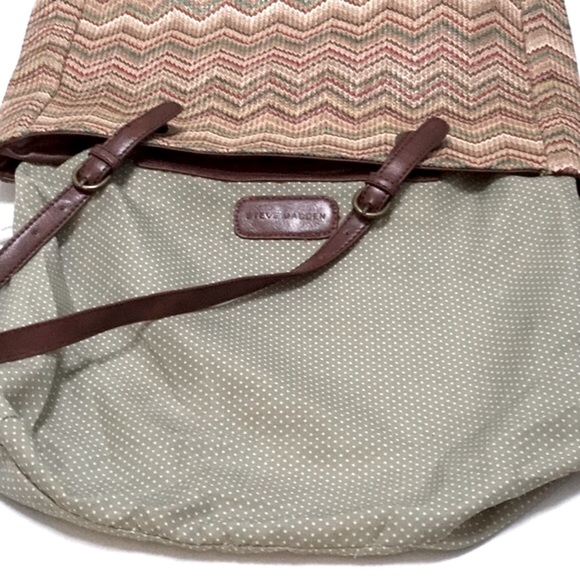 Steve Madden BMAYOR Raffia Tote Bag in Cognac Multi - Picture 11 of 11